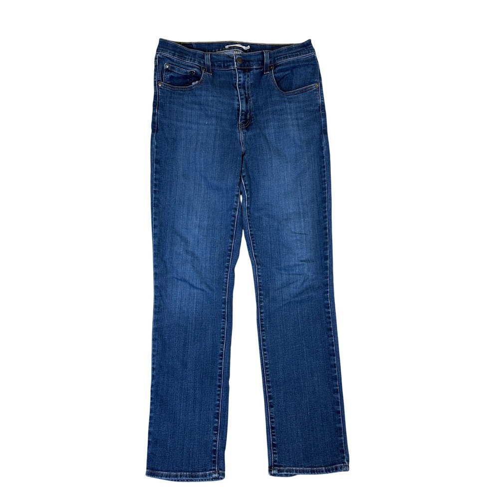 Levis 724 High Rise Straight Jeans Medium Wash Blue Denim Size 32